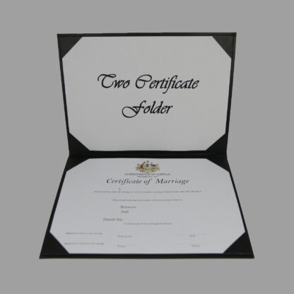 Black Leatherette – Luxury A4 Signing Folder – Celebrant Warehouse